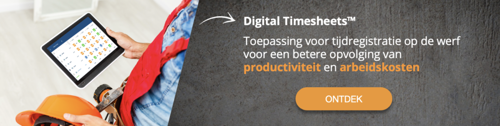 Digital Timesheet integreert met uw ERP en andere bouw management software, voor een betere productiviteit op de bouwplaats en een betere kostenbewaking.