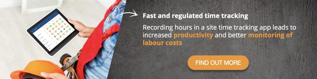 Specialized time tracking tool for the construction industry for better labour costs monitoring