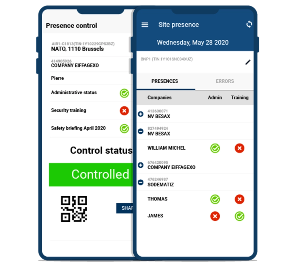 Digitale aanwezigheidsregistratie op een mobiele app voor een eenvoudige checkinatwork