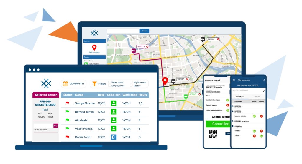 Resource management software : fleet management, time management and presence control system | Traxxeo